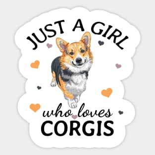 Just a Girl Who Loves corgis Gift Sticker